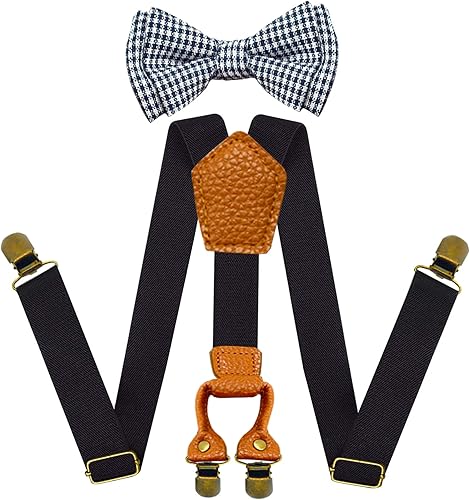 Miniatura 2 de Yewong Conjunto de disfraz de anciano para niños, accesorios de disfraz de abuelo, incluyendo gafas, tirantes, corbatín, bigote y cejas