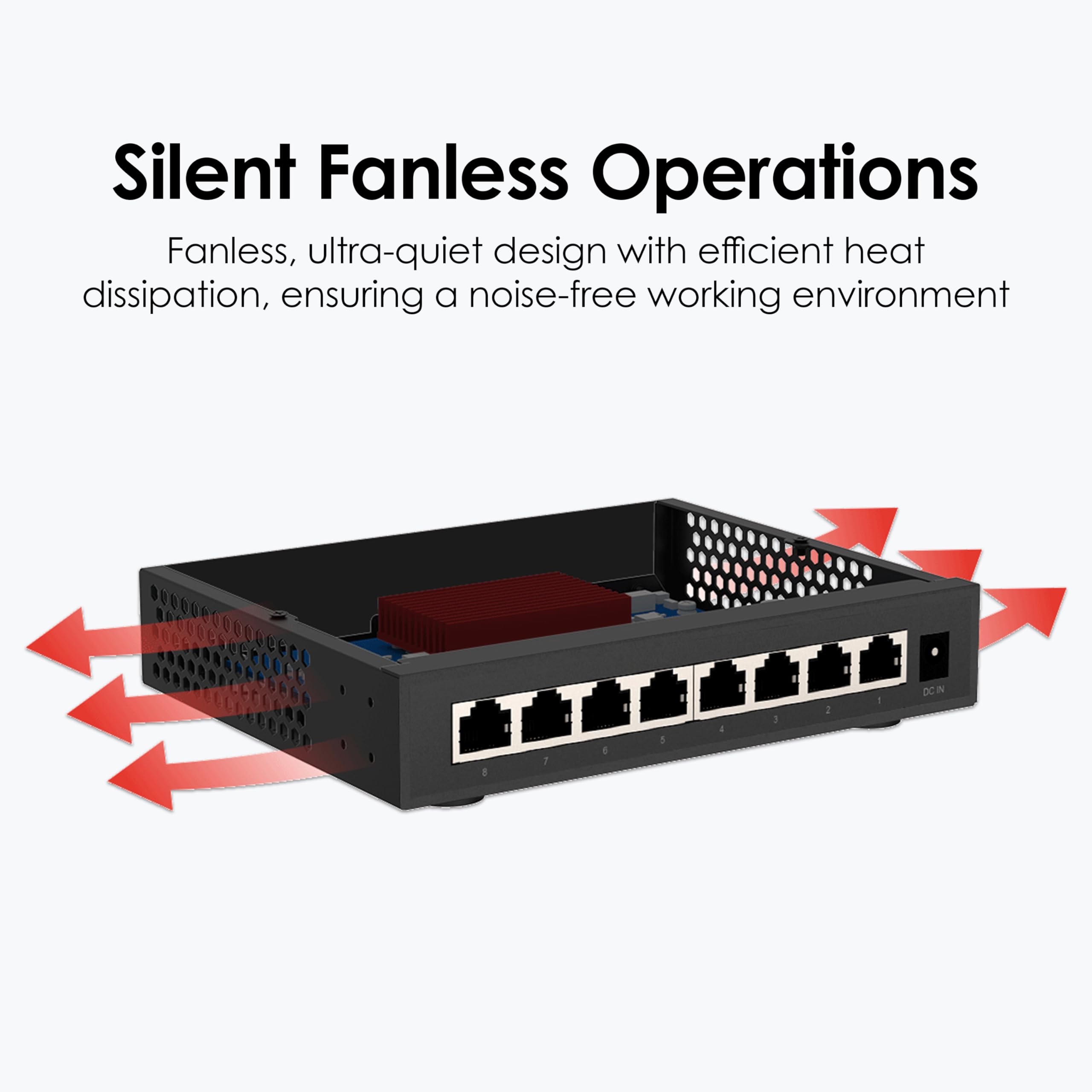 Amazon.com: QNAP QSW-1108-8T-R2-US 8-Port 2.5GbE Unmanaged Switch