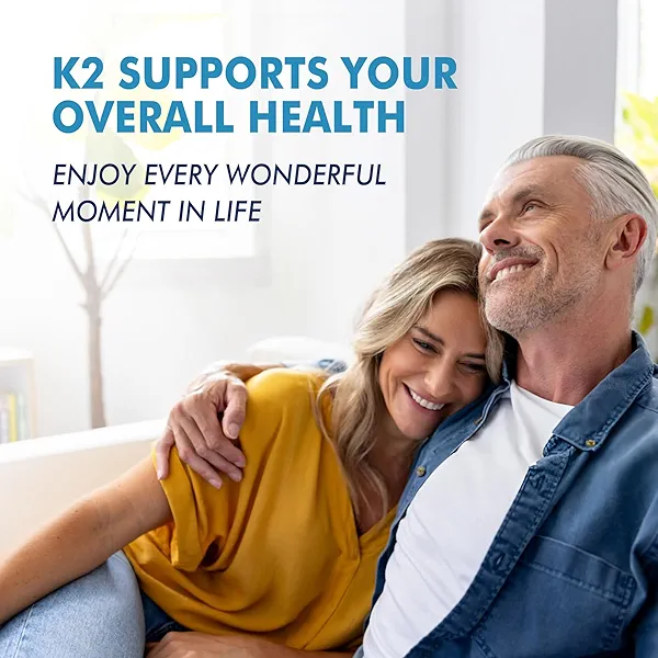 Vitamin K2 Gummies MK-7 200 mcg & MK-4 500 mcg for Women & Men Sugar Free, Perfect 2-IN-1 Full Spectrum Vitamin K2 Supplement for Bone, He❤rt, Promotes Calcium Absorption, Brain, Teeth, Immune,1Pack