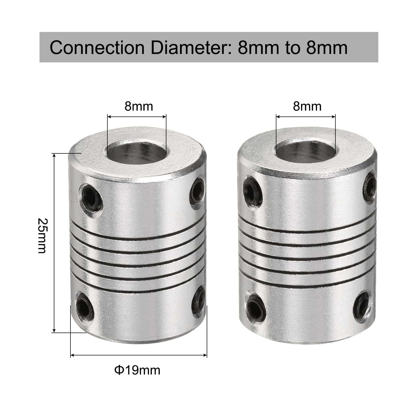 QUARKZMAN 4Pcs 8mm à 10mm Accouplement D'arbre En Alliage D