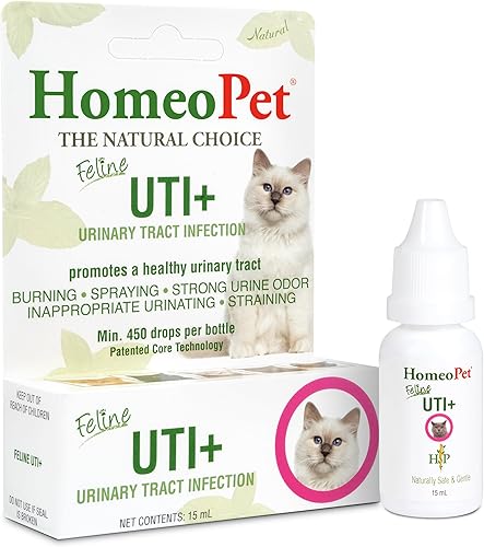 Homeopet UTI Plus para infecciones urinarias para gatos 05 oz Homeopet UTI Plus para infecciones urinarias para gatos 05 oz