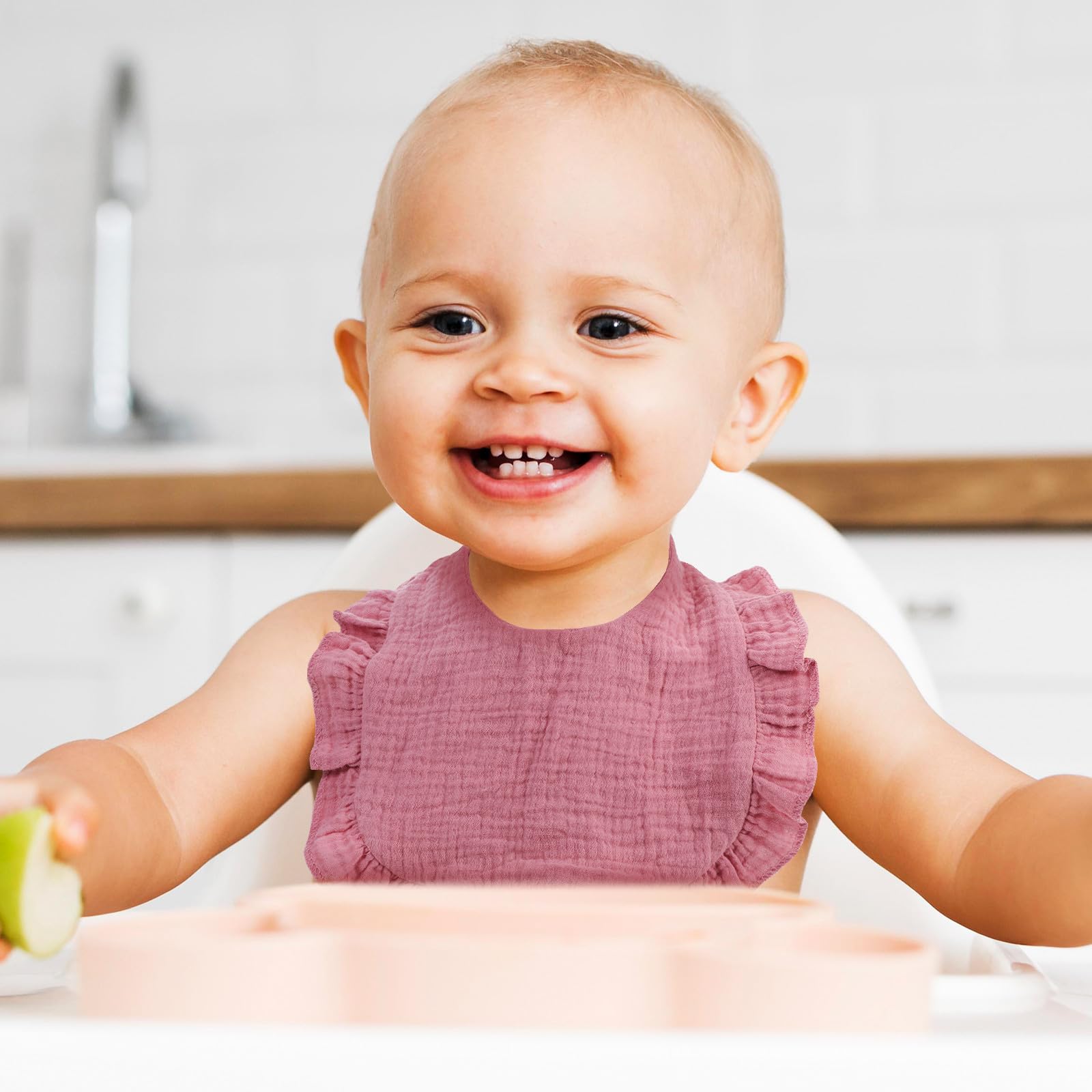 Lätzchen Kleidung für Babys und Kleinkinder aus Baumwolle 6 Stück pack Atmungsaktiv und Saugfähig Verhindert Speichelfluss Geschenk für Neugeborene