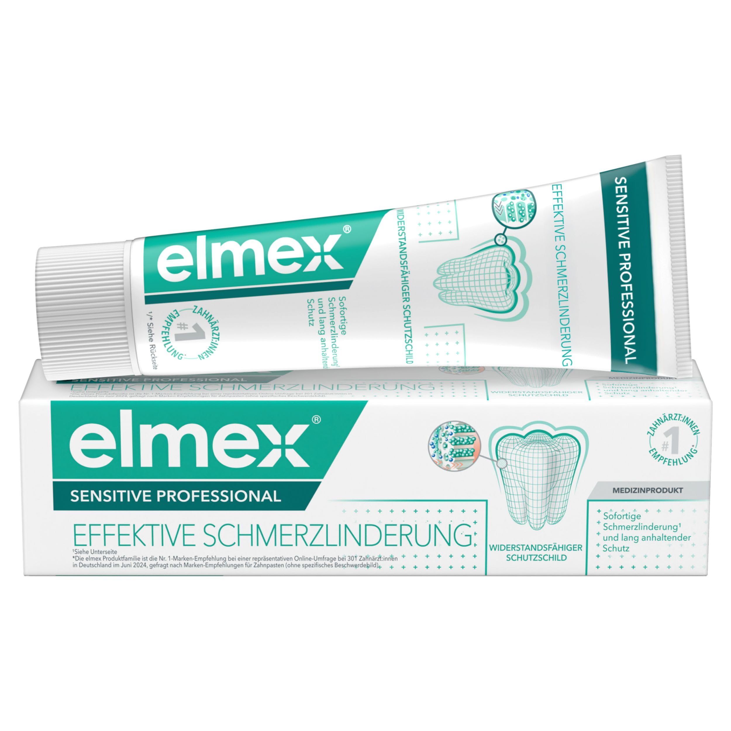 elmex Zahnpasta Sensitive Professional, Geschmacksneutral, 75 ml