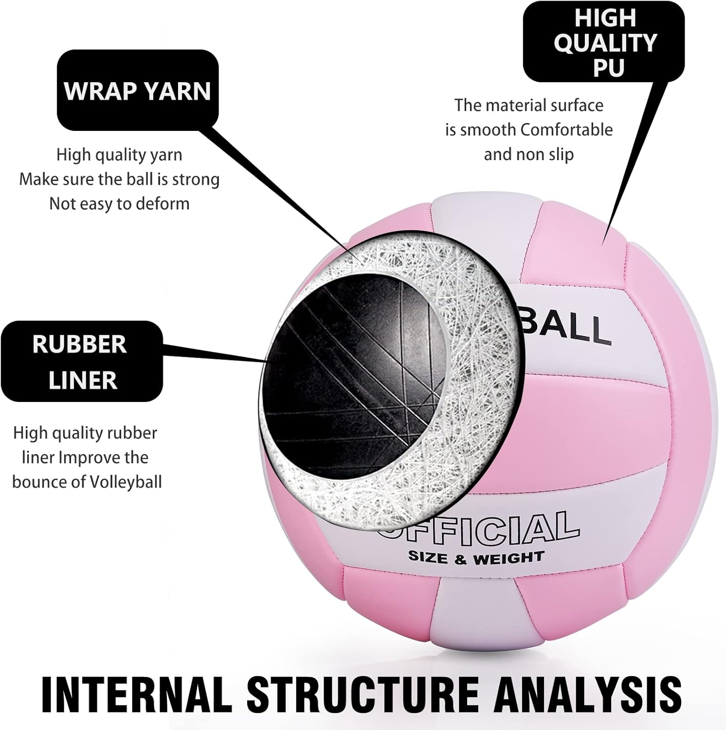 EVZOM 6 Pack Volleyballs Soft Beach Volleyball Official Size 5 for Outdoor/Indoor/Pool/Gym/Training Premium Volleyball Durability Stability Sports Ball with Pump - Image 8