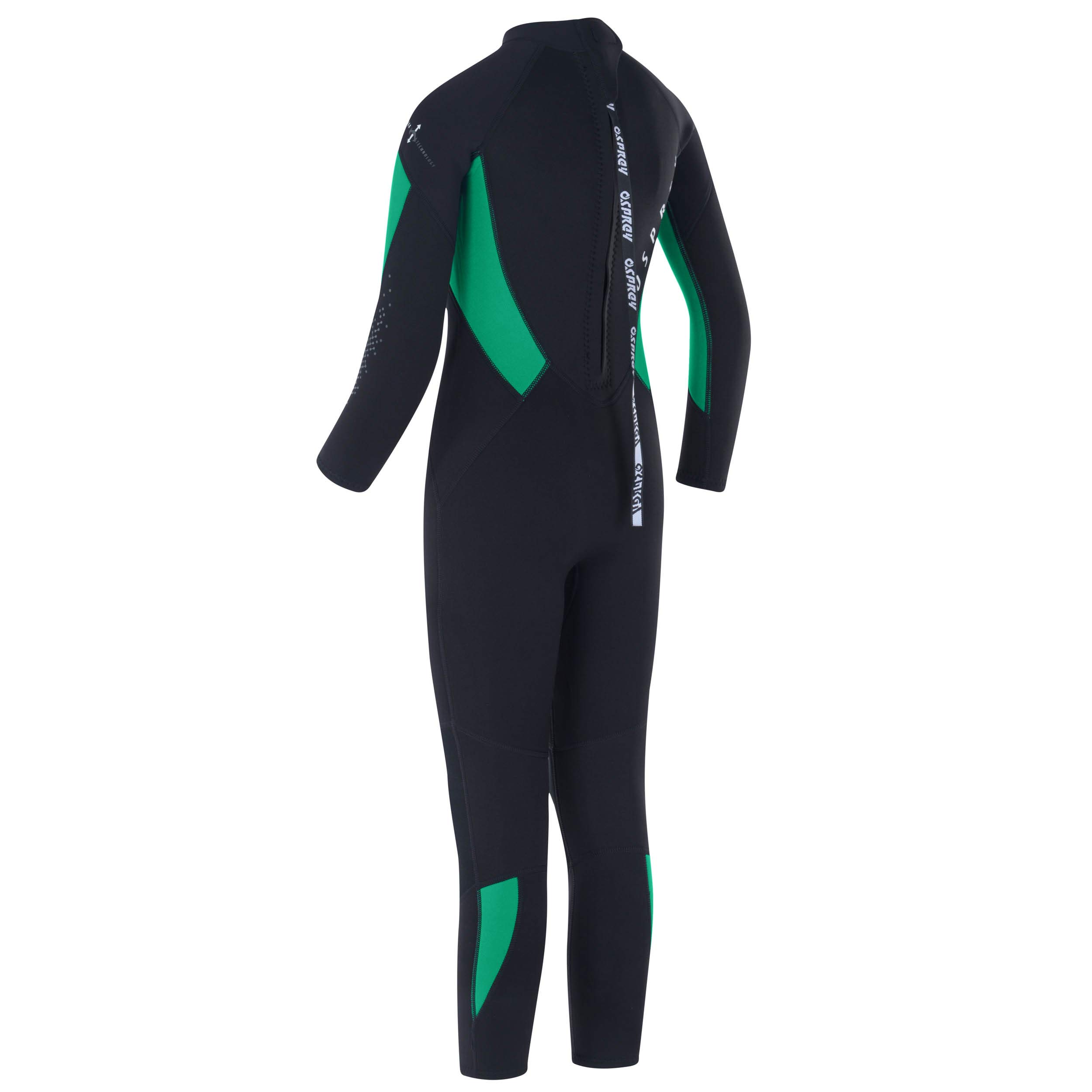 Osprey - Muta Estiva da Bambino, Lunghezza 3 mm, in Neoprene, per Surf, Bodyboarding, Zero, Verde
