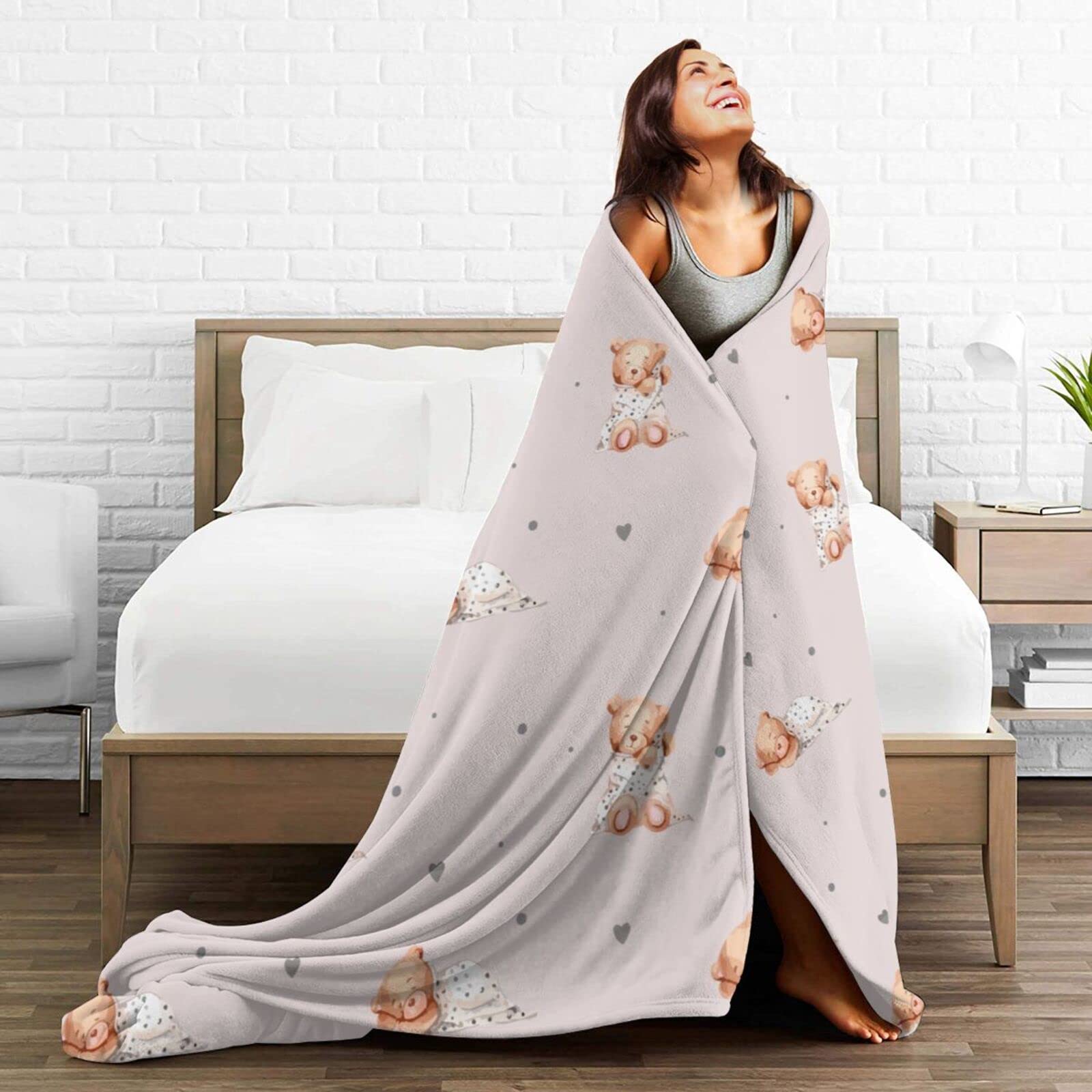 Perinsto Coperta In Pile Con Controller Videogiochi - Morbida E Calda, 127x101 Cm, Per Divano E Letto, Stampa Personalizzata