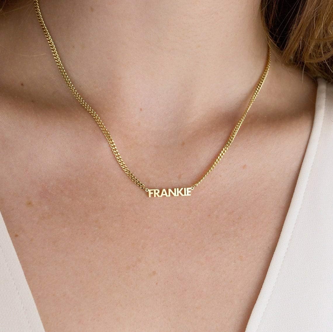 Custom Name Necklace with Cuban Link 