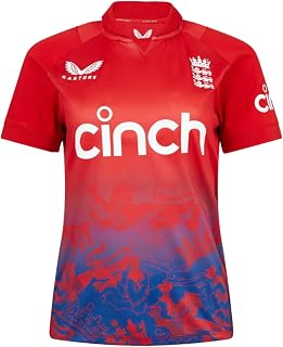England Cricket Men's T20 Replica Short Sleeve Shirt | Red | 2023