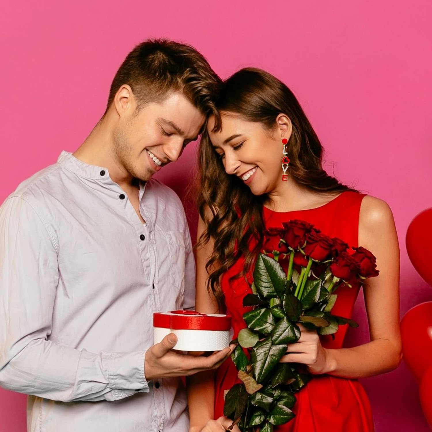 Heart Earrings for Women Valentines Earrings Valentines Day Gifts - Image 2