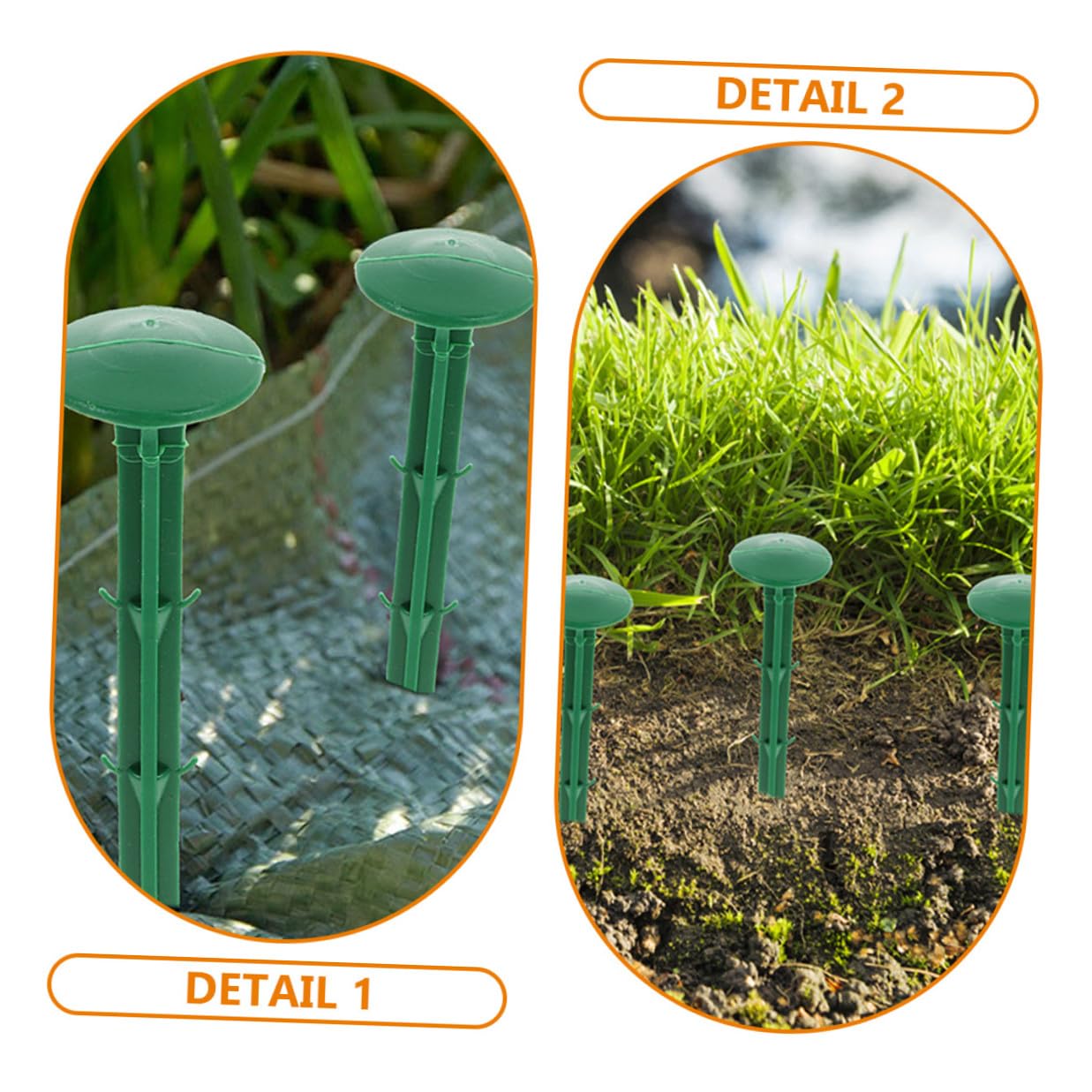 Yardenfun Picchetti da Giardino per Fissaggio Telo da Pacciamatura e Tappeto Giardino in Plastica Verde 150 per Uso Esterno Quotidiano e Giardinaggio