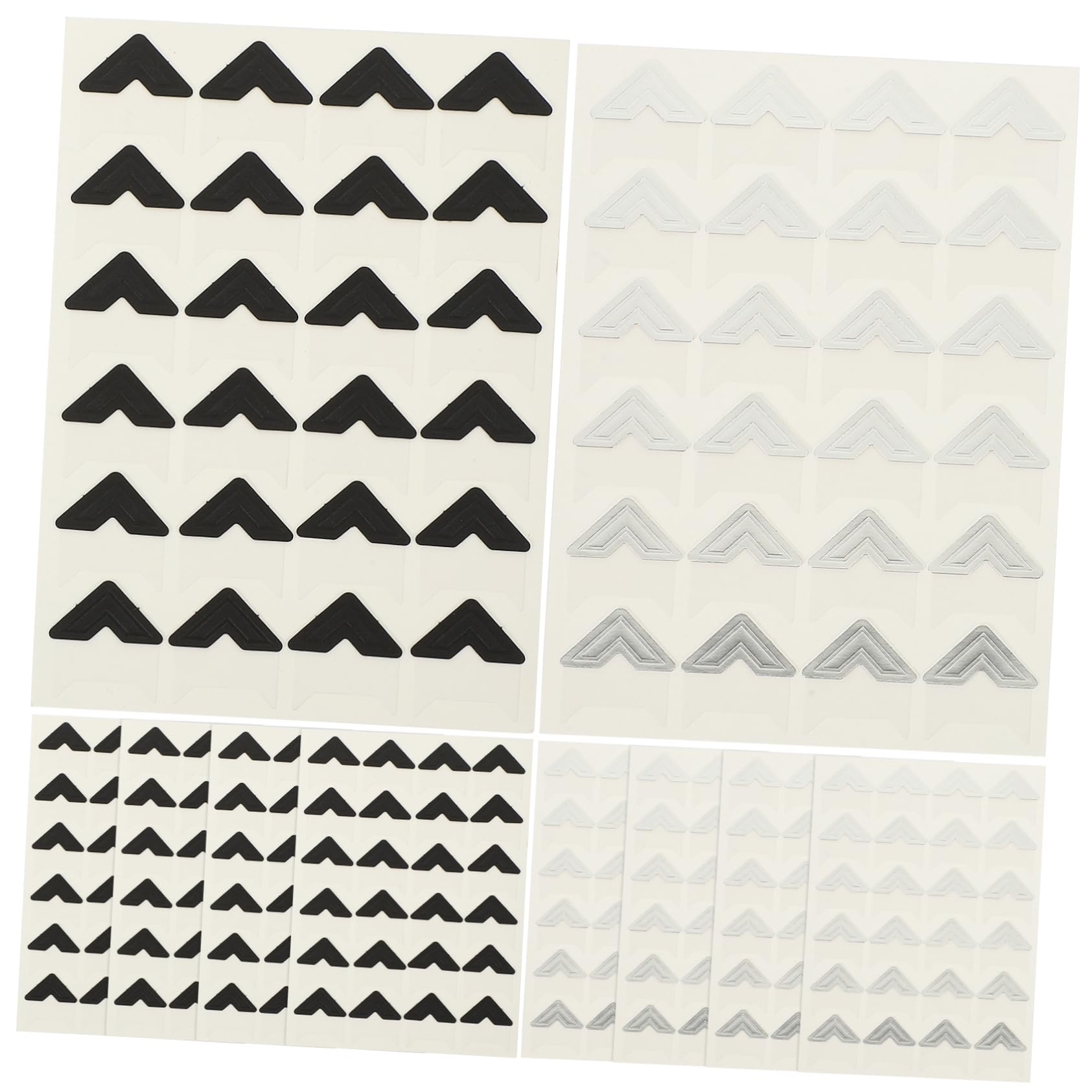 NUOBESTY 50 Hojas Accesorios Para Álbumes De Fotos Diy Múltiples Esquinas De Fotos Tipo Pasta 10 Hojas/240 Piezas Embaladas Esquinas De Fotos Autoadhesivas Abrir La Ventana Tarjeta Papel