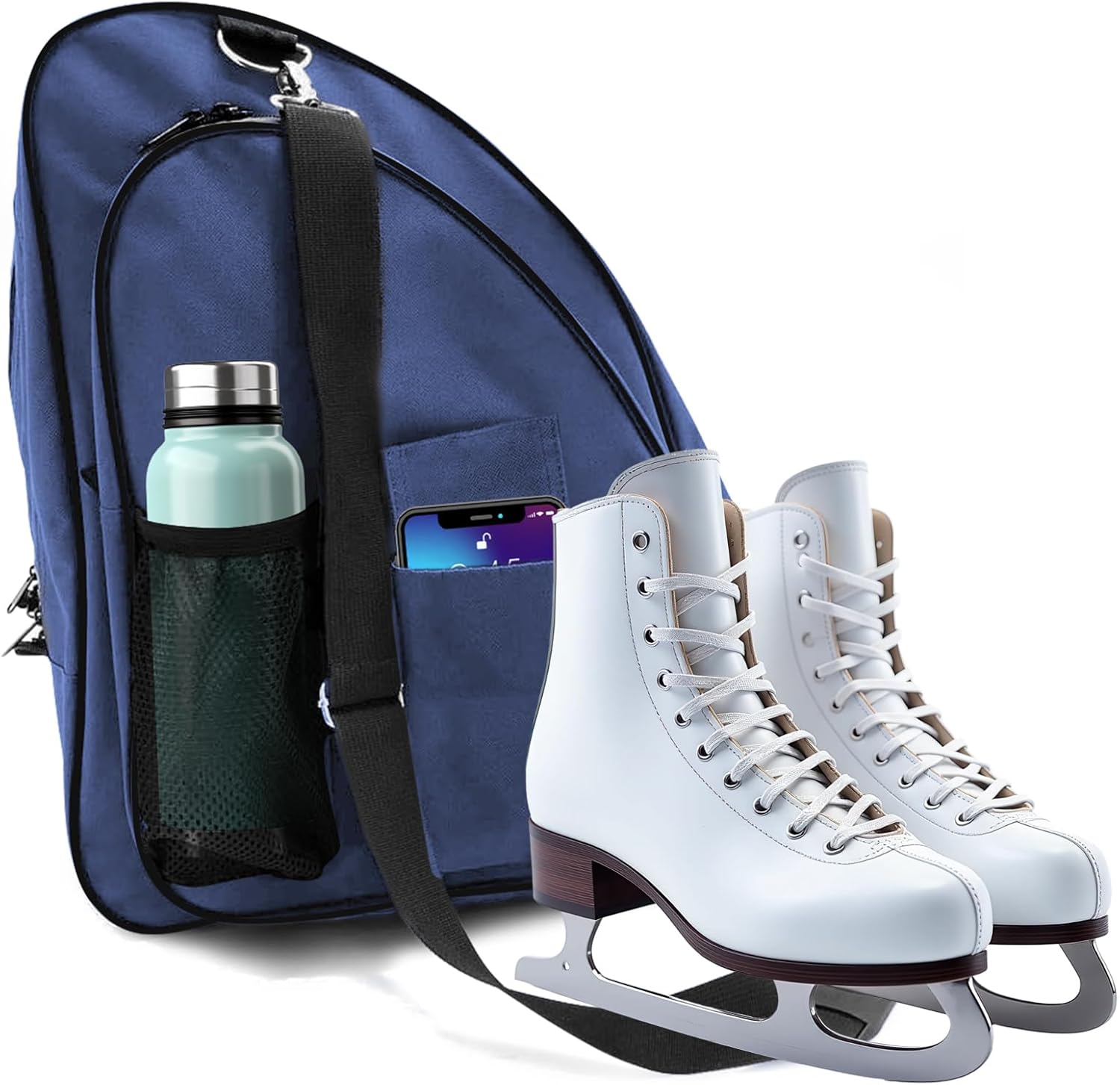 Kami-So Ice Skate Bag | Roller, Figure & Ice Skating Accessories Bag | Fits 2 Pairs of Skates | Durable Sports Backpack