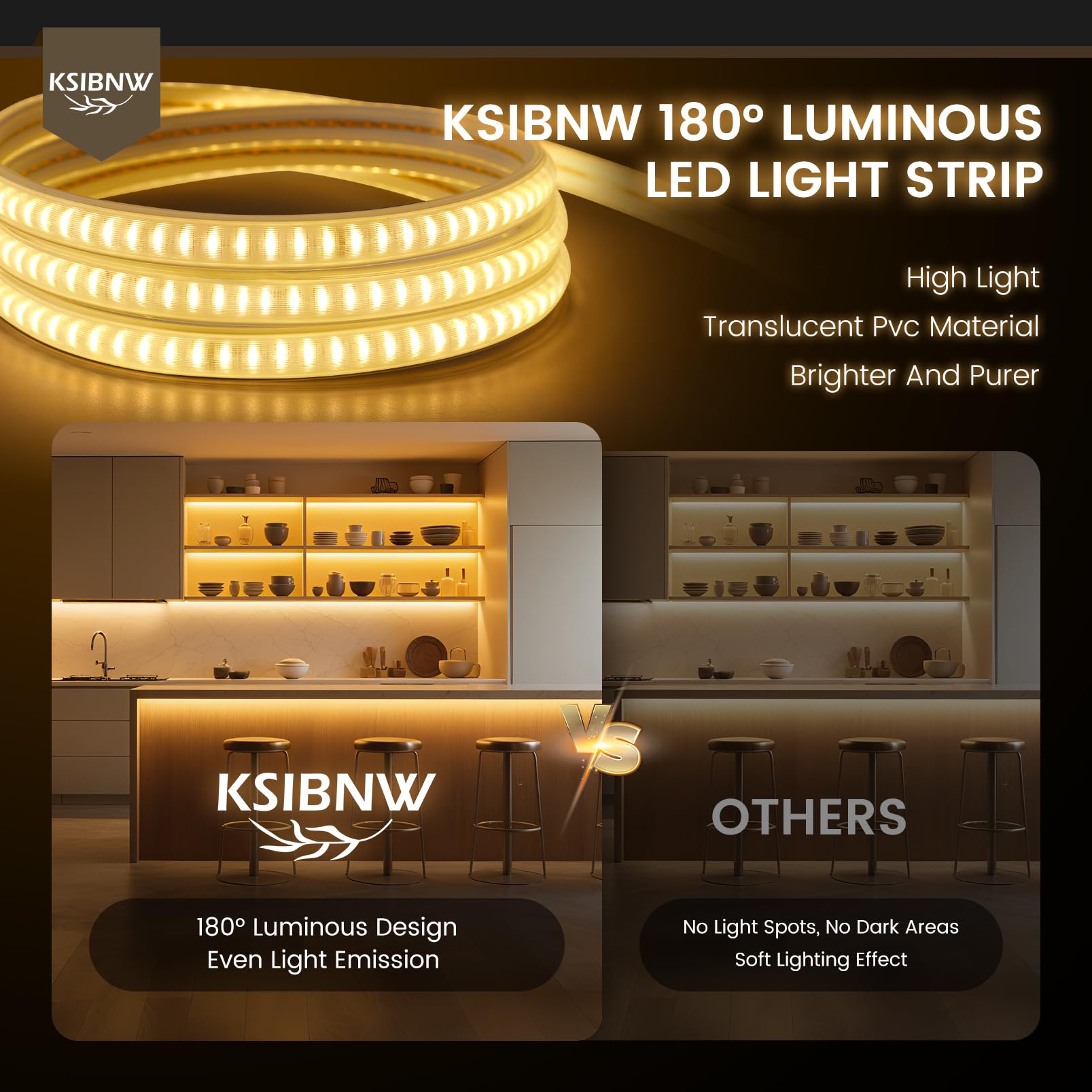 KSIBNW LED Streifen Aussenbereich 20M, 230V Neon LED Strip Wasserdicht IP65 Schlauch Neutralweiß 4000K Leiste Band Flexibel Outdoor 145LEDs/M Lichtleiste mit Netzteil und Stecker für Außen Innen Deko