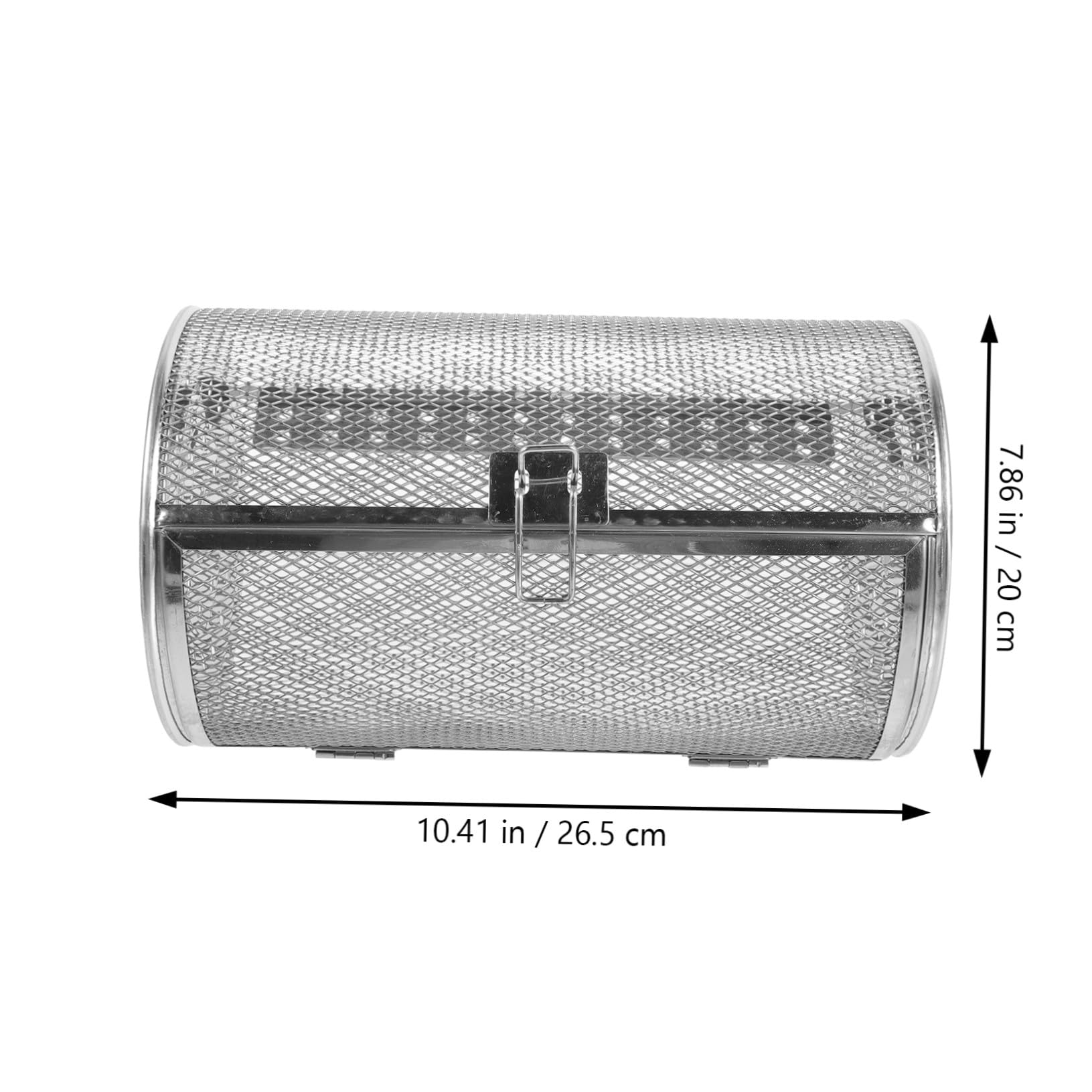 Gabbia Grill Rotante in Acciaio Resistente per Forno Elettrico Cestino Girarrosto con Blocco Sicuro Accessorio Cucina per Arrostire Noci Frutta Secca e Carne