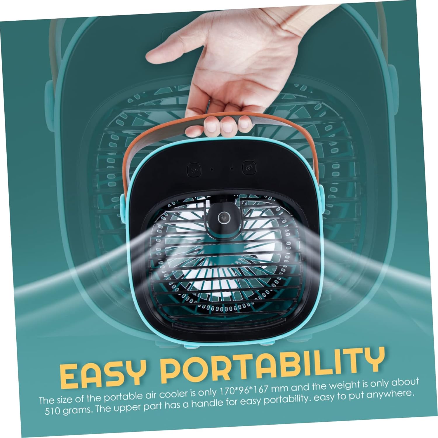 USB Desk Cooling Fan Multifunctional Portable Air Cooler with Silent Operation Lightweight Mini Fan for Home Office Travel Camping