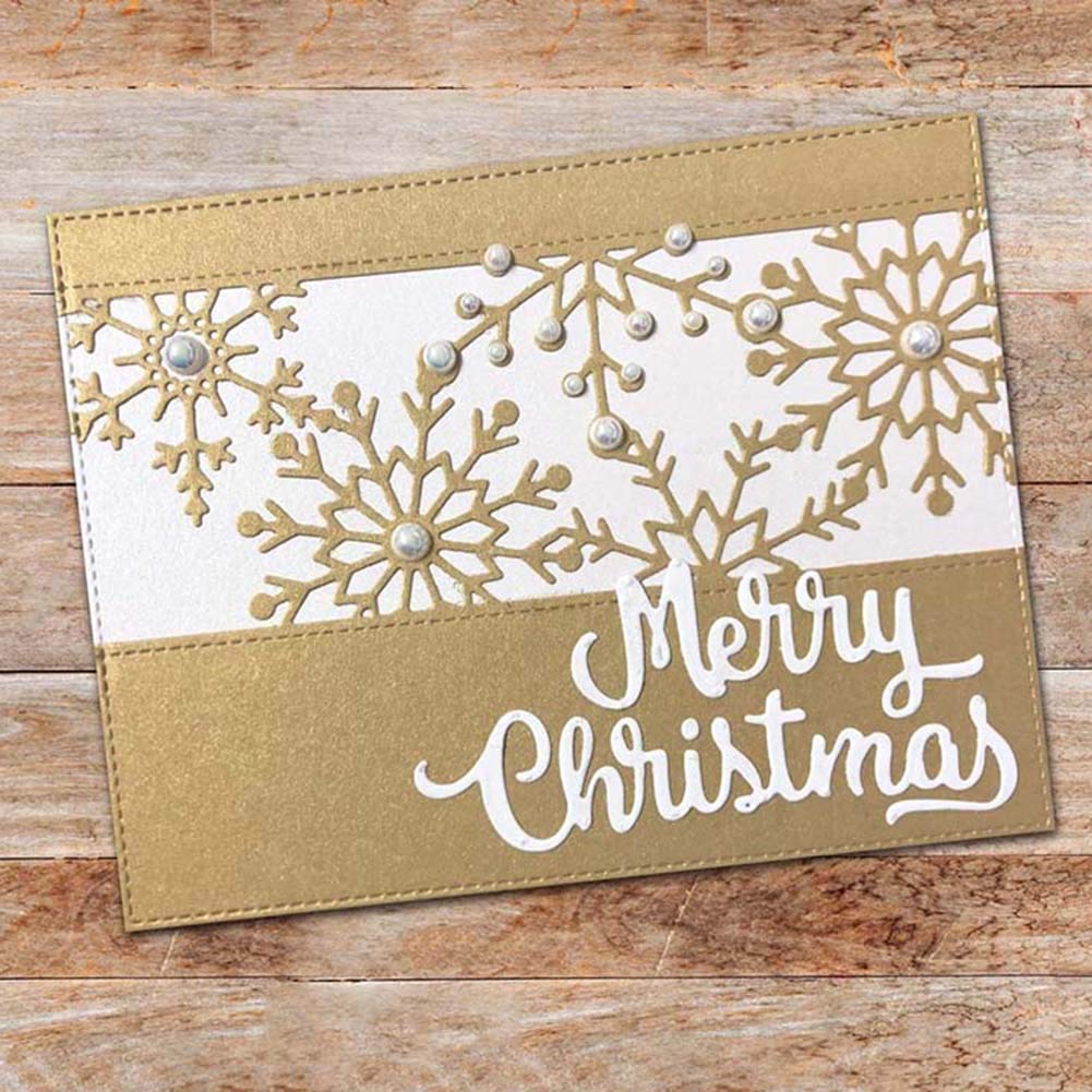 Ponnen Christmas Snowflake Metal Cutting Dies DIY Scrapbooking Album Emboss Stencil Paper Cards Craft Making Decor Silver