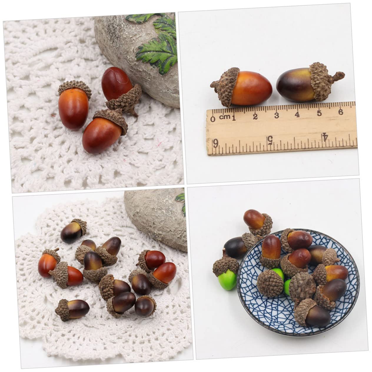 50 Glands Artificiels Avec Capuchon Naturel - Décoration Automne, Mariage, Noël, Table, Bricolage - 3