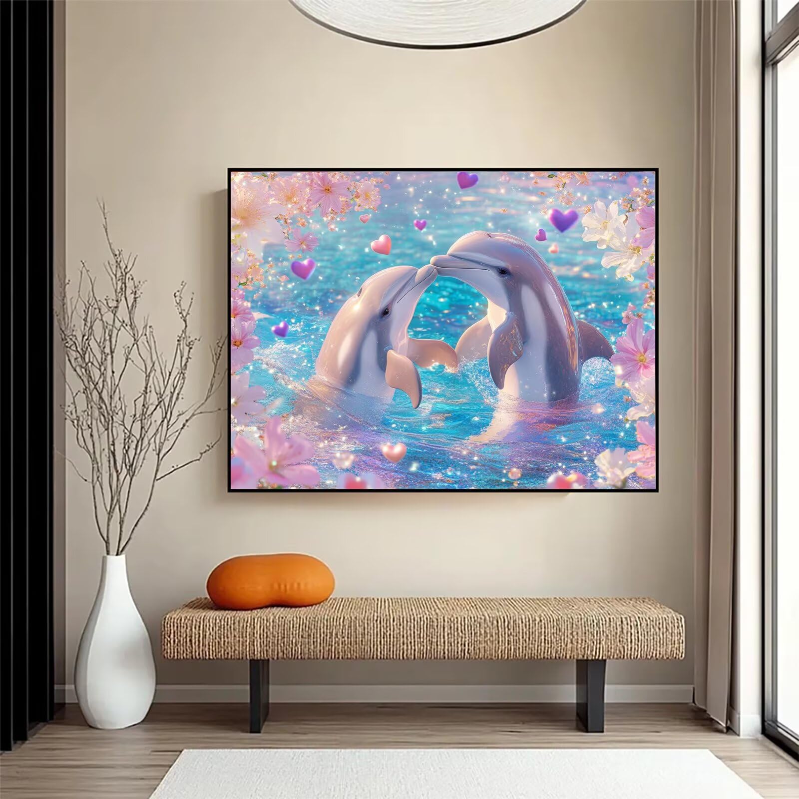 Diamond Painting Delphin, 5D Diamond Painting Erwachsene 70x90cm qw1-599