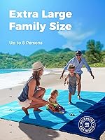 Vista 2 de OCOOPA Diveblues - Manta de playa extragrande de nailon de paracaídas, sin arena, cómoda, acogedora, a la moda, compacta y ligera, reforzada, a