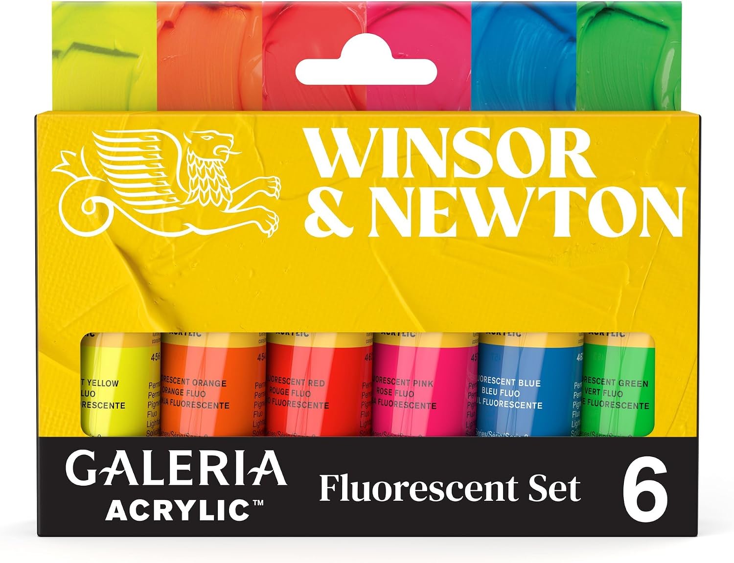 Winsor & Newton Galeria Acrylic Paint, 6 x 20ml (0.7-oz) Tube Fluorescent Paint Set