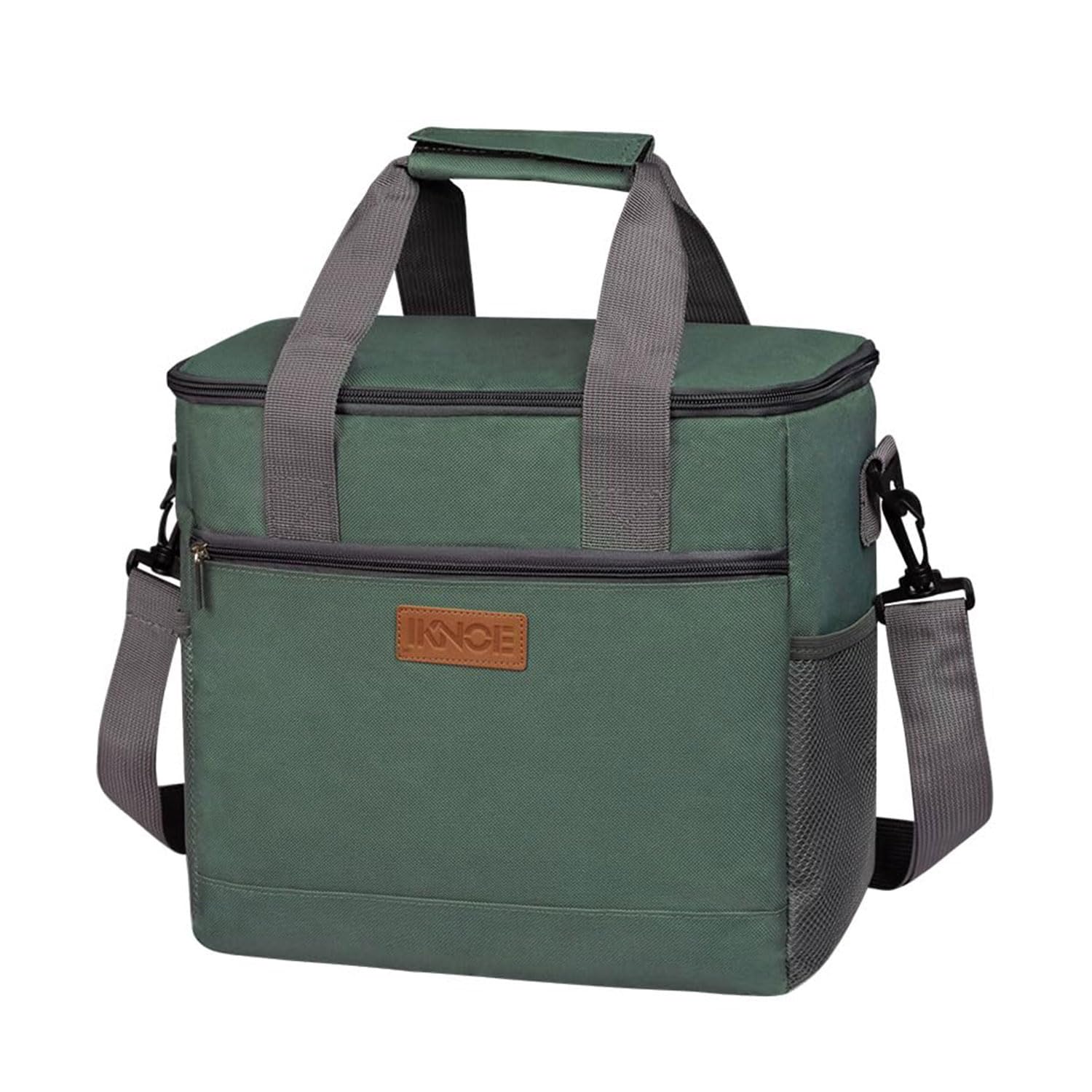 BalladHome Lunch Bag 10L Koeltas Geïsoleerde Tas Draagbare Dubbele Compartimenten Lunchtas Met Verstelbare Schouderband Voor Vrouwen Mannen Schoolkantoor A