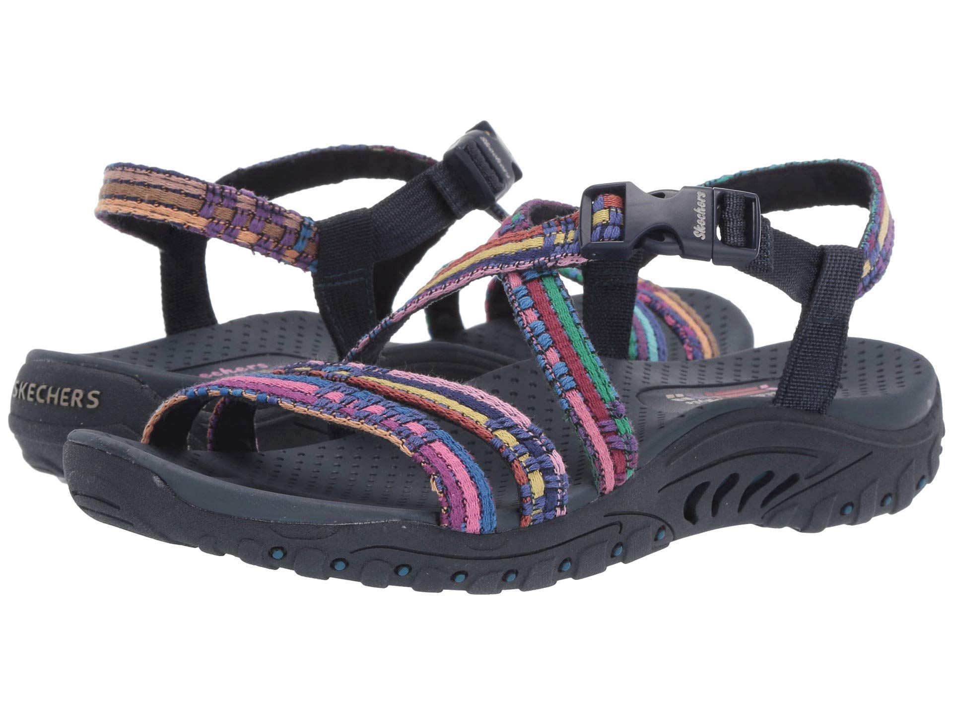 Skechers Women's Reggae-Sew Me-Boho Woven Strappy Slingback Sandal