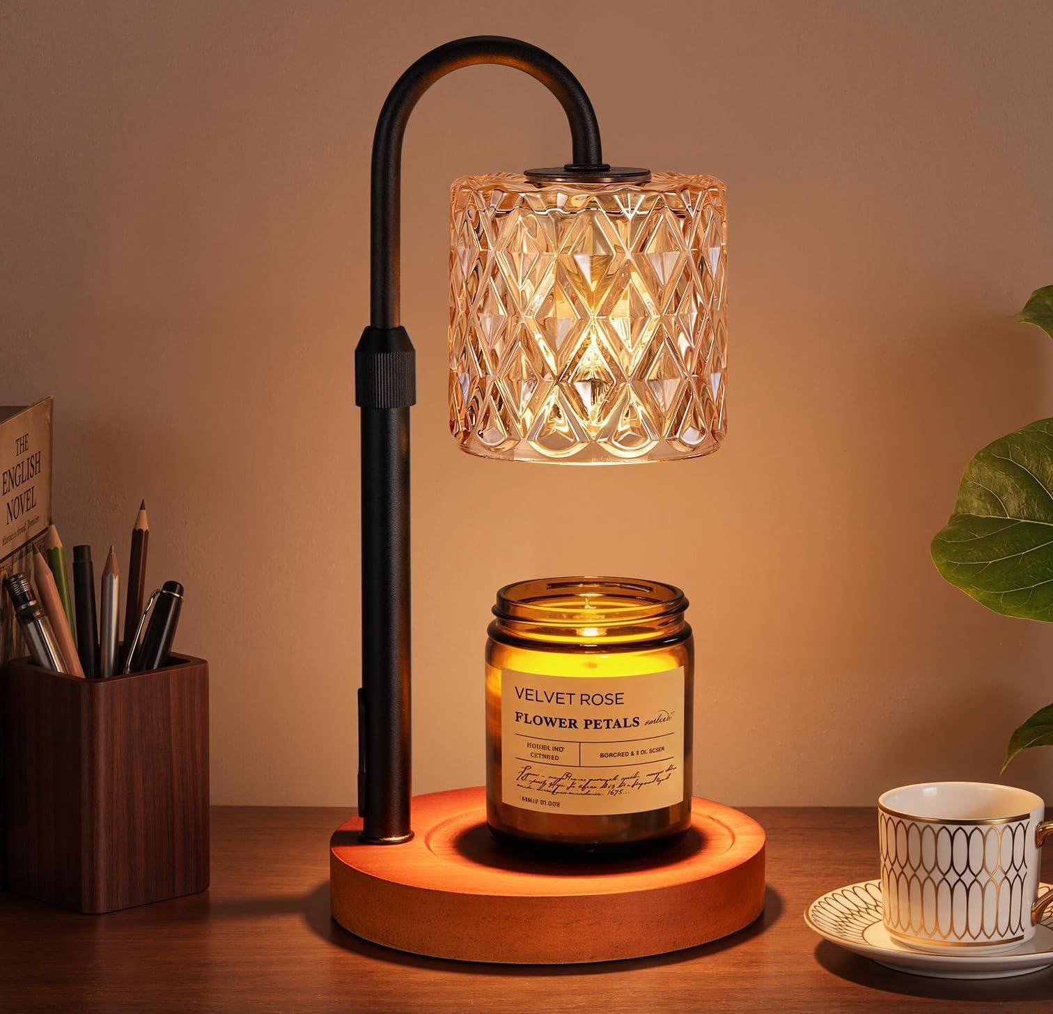Candle Warmer Lamp with Timer, Birthday Gifts for Women, Room Decor, Amber