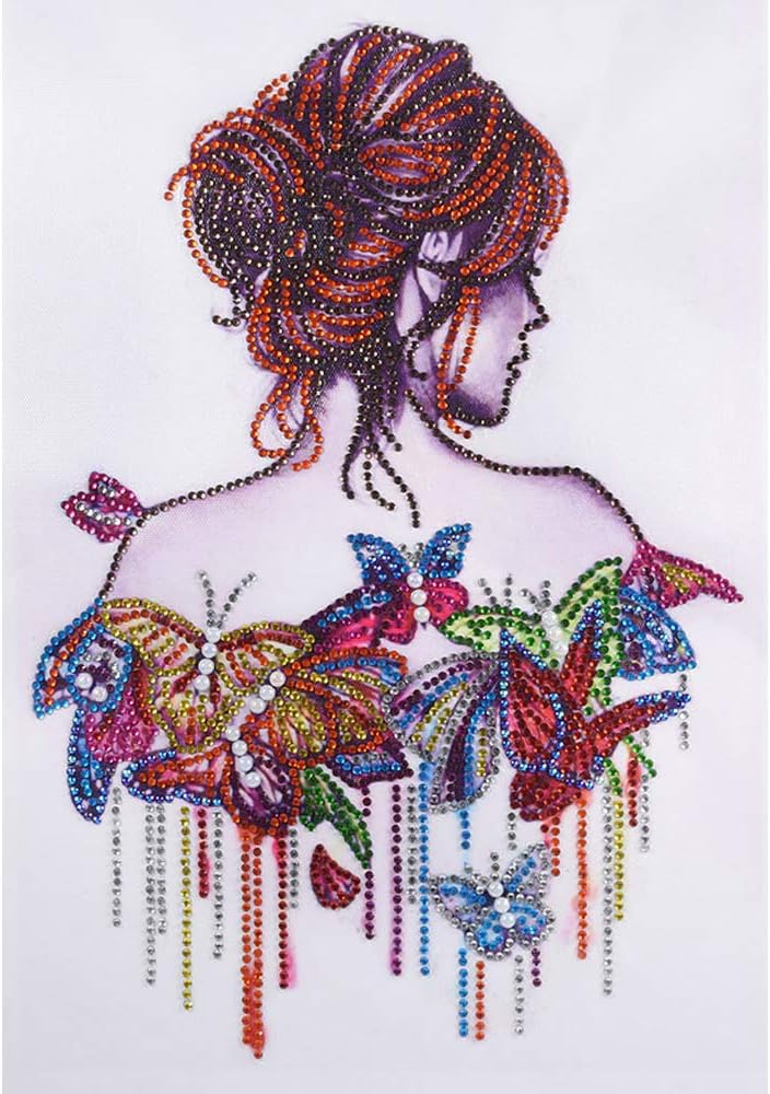 DIY 5D Diamond Painting by Number Kit for Adult, Crystal Rhinestone Embroidery Cross Stitch Arts Craft Home Wall Decor (Style 2)