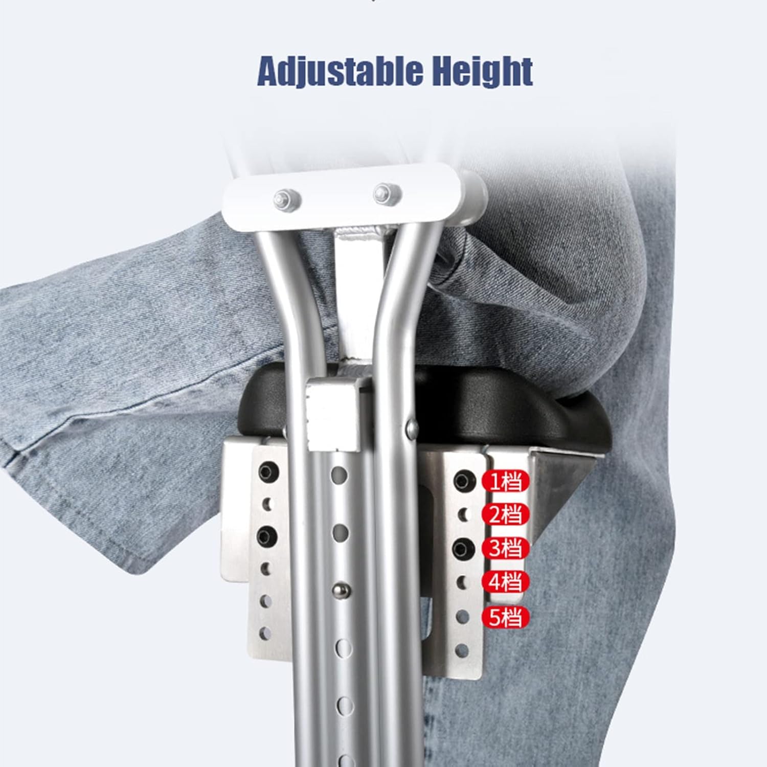 Muleta Reposarodillas para Apoyo, Muletas Almohadilla para La Axila Muleta Universal Muletas Apta para Muletas Estándar, Black