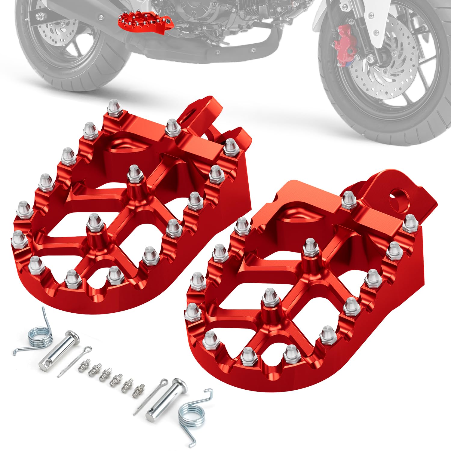 パーツ gpx125 Amazon.com: IUVWISN Motorcycle Foot Pegs MX Style CNC for GROM 125