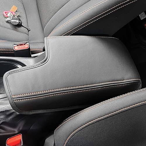 Funda para reposabrazos de consola central compatible con Subaru Crosstrek 2018-2023 Subaru Impreza 2017-2023 de piel sintética para reposabrazos,