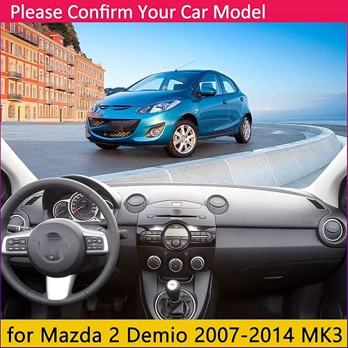 Miniatura 2 de Cubierta del salpicadero del automóvil para conducción a la izquierda, Mazda 2 Demio 2007-2014, alfombra DE 2007-2014, alfombrilla para parasol de