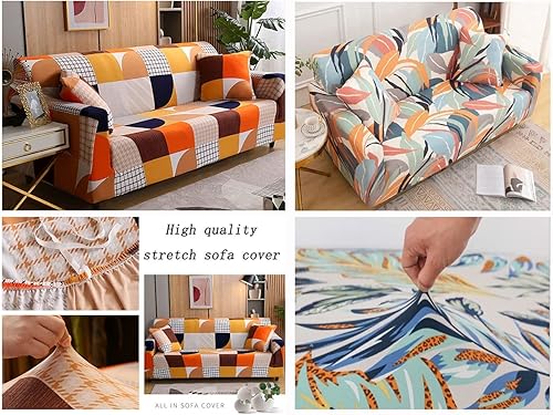 Miniatura 2 de GWTYR Funda para sofá de 2341 plaza en forma de L para mascotas, funda elástica estampada para sofá esquinero, protectores de muebles para sofás y