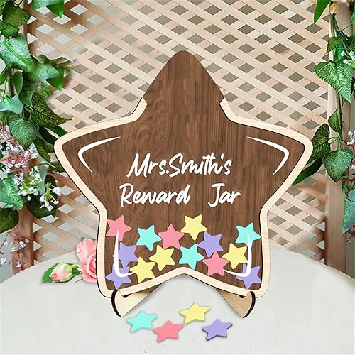 Miniatura 3 de Tarro de recompensa de estrellas personalizado para niños y niñas, tablero de recompensas de entrenamiento de rutina de responsabilidad en el aula,