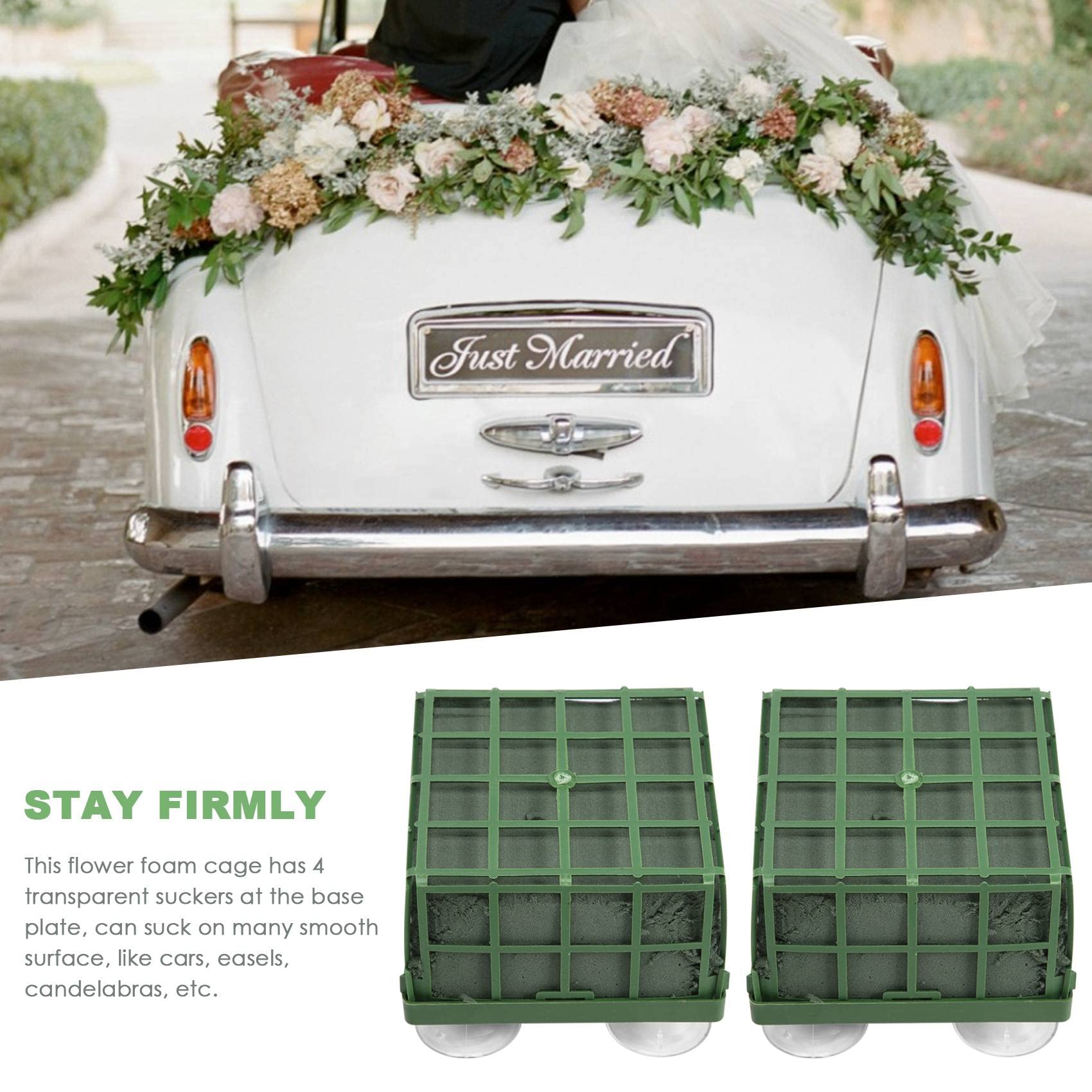 12 Cages En Mousse Florale Avec Ventouses - Support Pour Compositions Fleuries - Mariage, Noël, Événements - 7