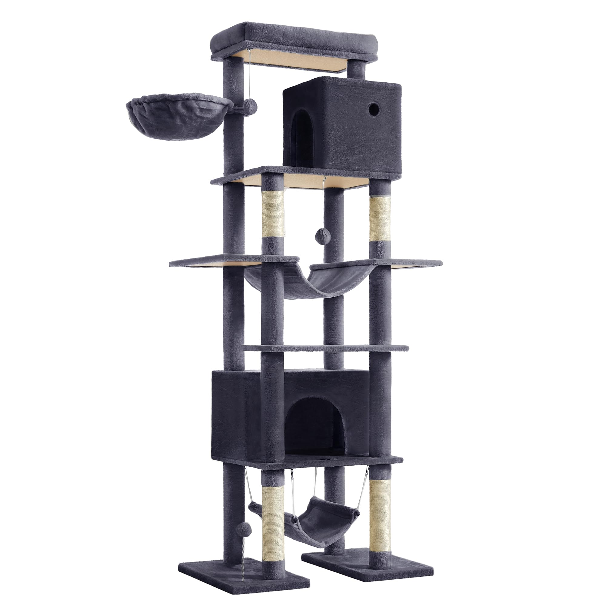 Arbre à chat stable de 201 cm Feandrea avec dispositif anti-basculement