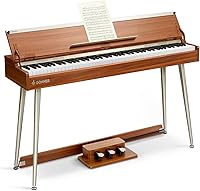 Donner DDP-80 PLUS 88-Key Weighted Digital Piano: Realistic Acoustic Feel, USB-MIDI, Headphones, Metal Pedals for Home Use