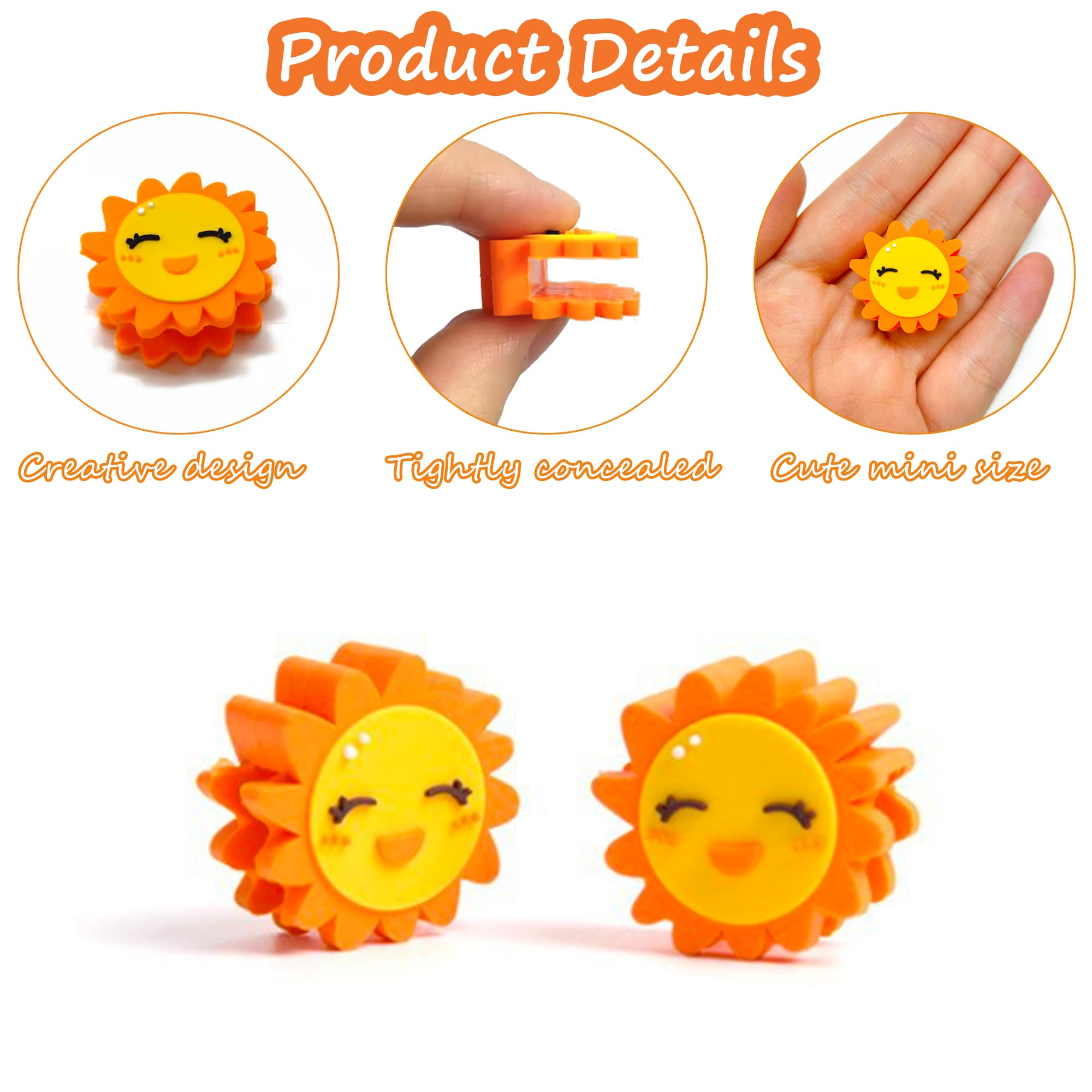 2 Pcs Couverture Drôle Webcam Couvertures Webcam Dessin Animé Créativité Protecteur Mince Mignon Accessoires Petit sans Résidu pour Laptop PC iPad Computer MacBook iMac (Tournesol)