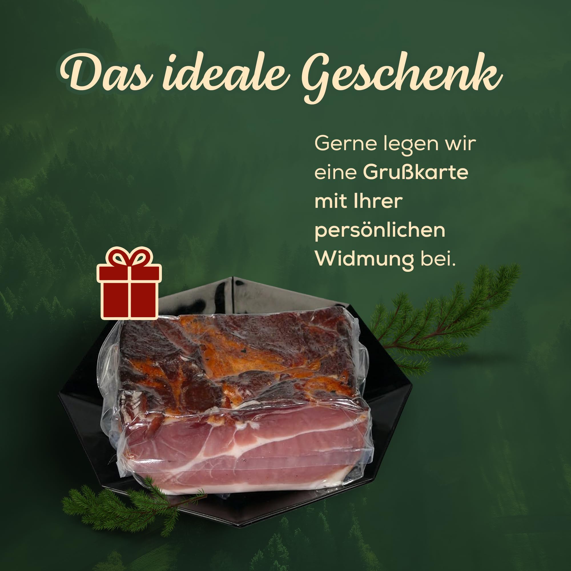 Schwarzwald Metzgerei – Schwarzwälder Schinken 2x 500gr am Stück mit herzhaft rauchigem Aroma – Räucherschinken nach Schwarzwälder Tradition über Tannenreisig und Tannenholz kaltgeräuchert