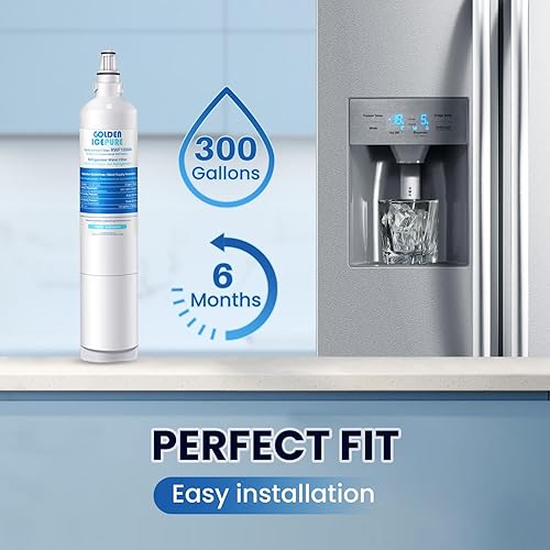 Miniatura 7 de GOLDEN ICEPURE RWF1000A - Filtro de agua para refrigerador LG LT600P, 469990, RFC1000A, WF300, FML-2 5231JA2006B, LFX25961SB, LSC27931ST,