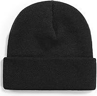 ZOORON Unisex Warm Knit Beanie Hat for Men Women - Soft Stretchy Cuffed Skull Cap Winter Essential