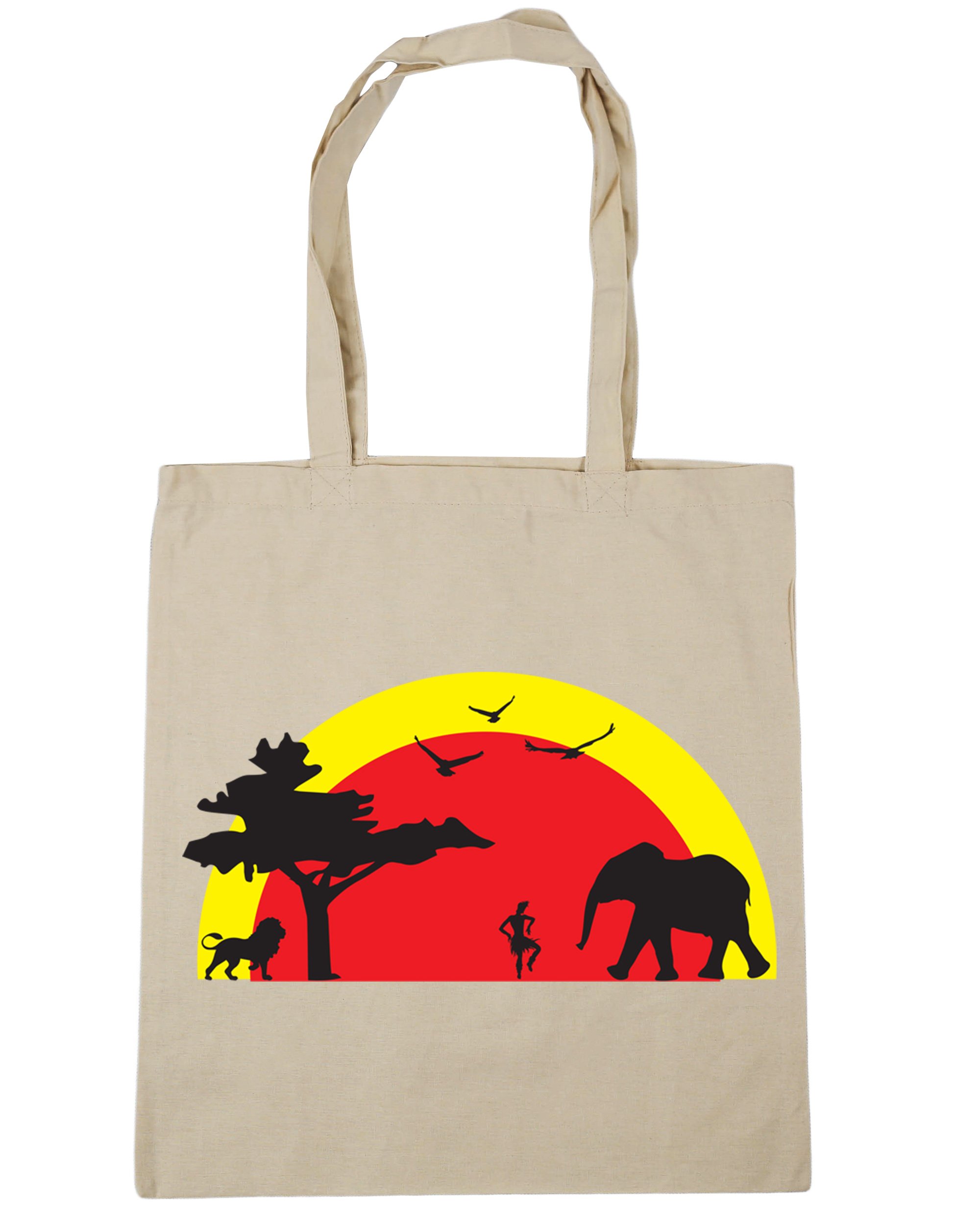 Hippowarehouse African wildlife Tote Shopping Gym Beach Bag 42cm x38cm, 10 litres