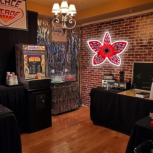 Miniatura 4 de Stranger Neon Thngs Letrero  Demo'neon Gorgon and 'Demo' regulable alimentado por USB para dormitorio, sala de juegos y decoración de Halloween