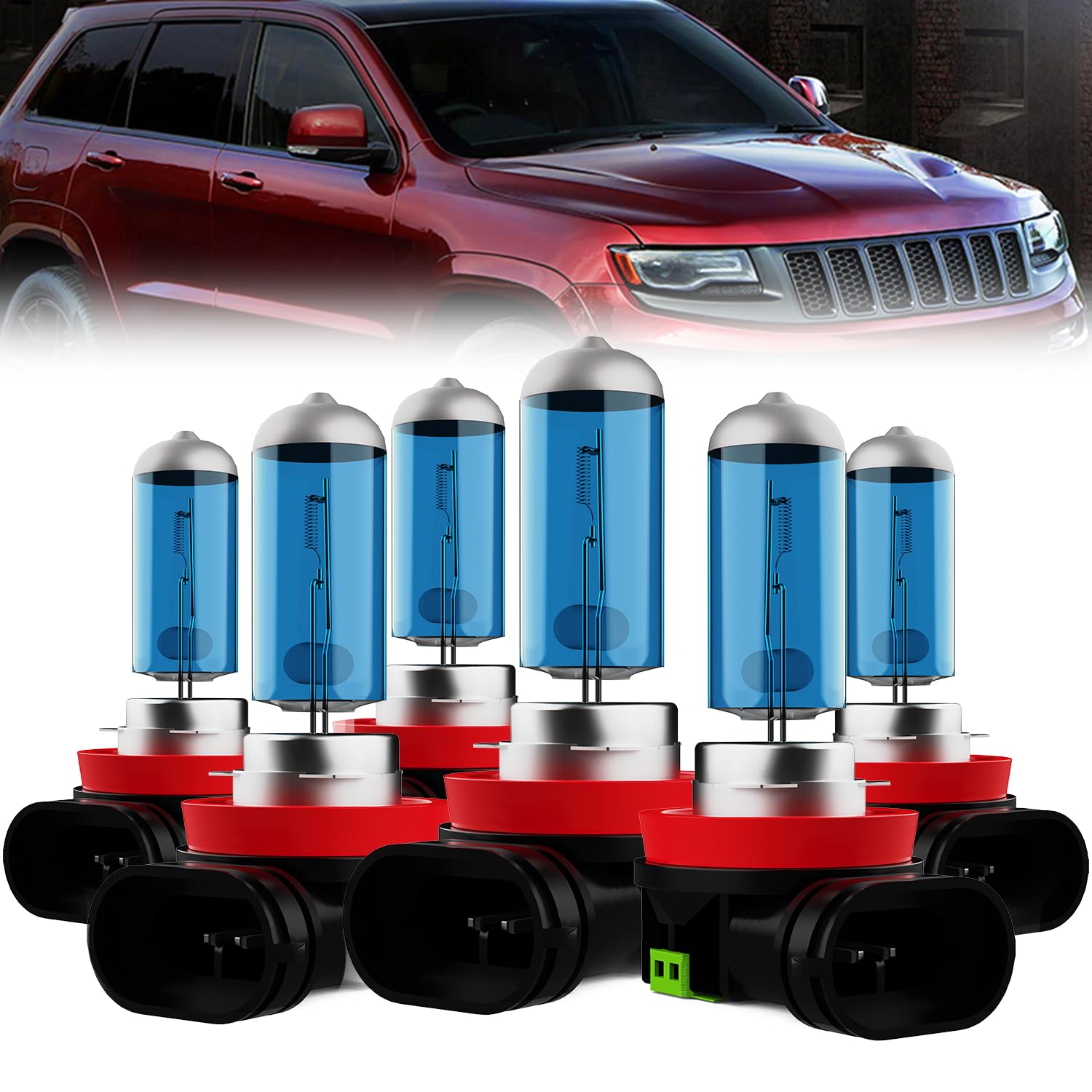 LED Headlight & Fog Light Combo Kit For Jeep Grand Cherokee 2019-2021 - Super Bright