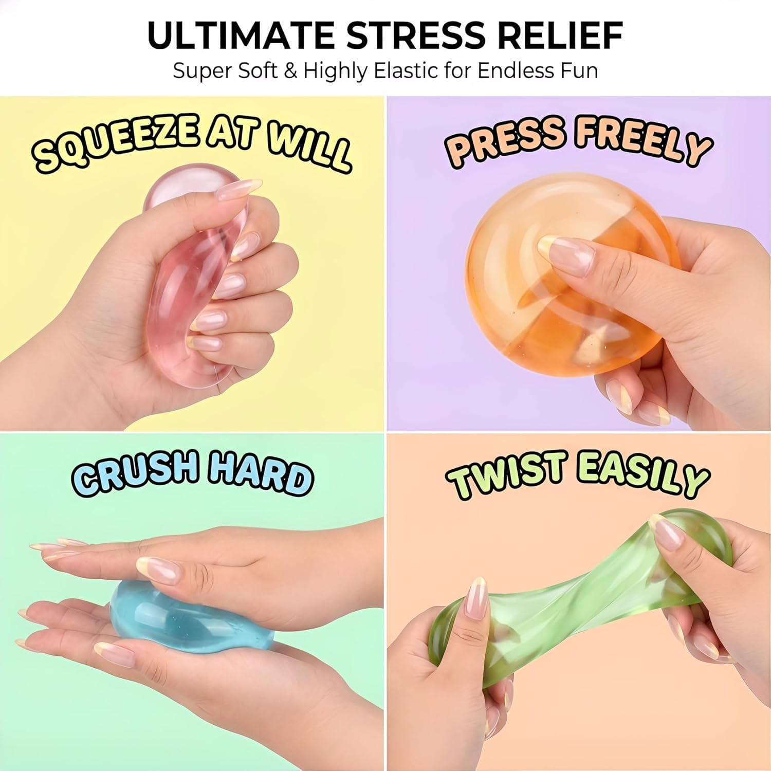 Squishy Fidget Toys, Coconut Oil Squishy Stress Balls, Slow Rising Squishies Ball - Image 6