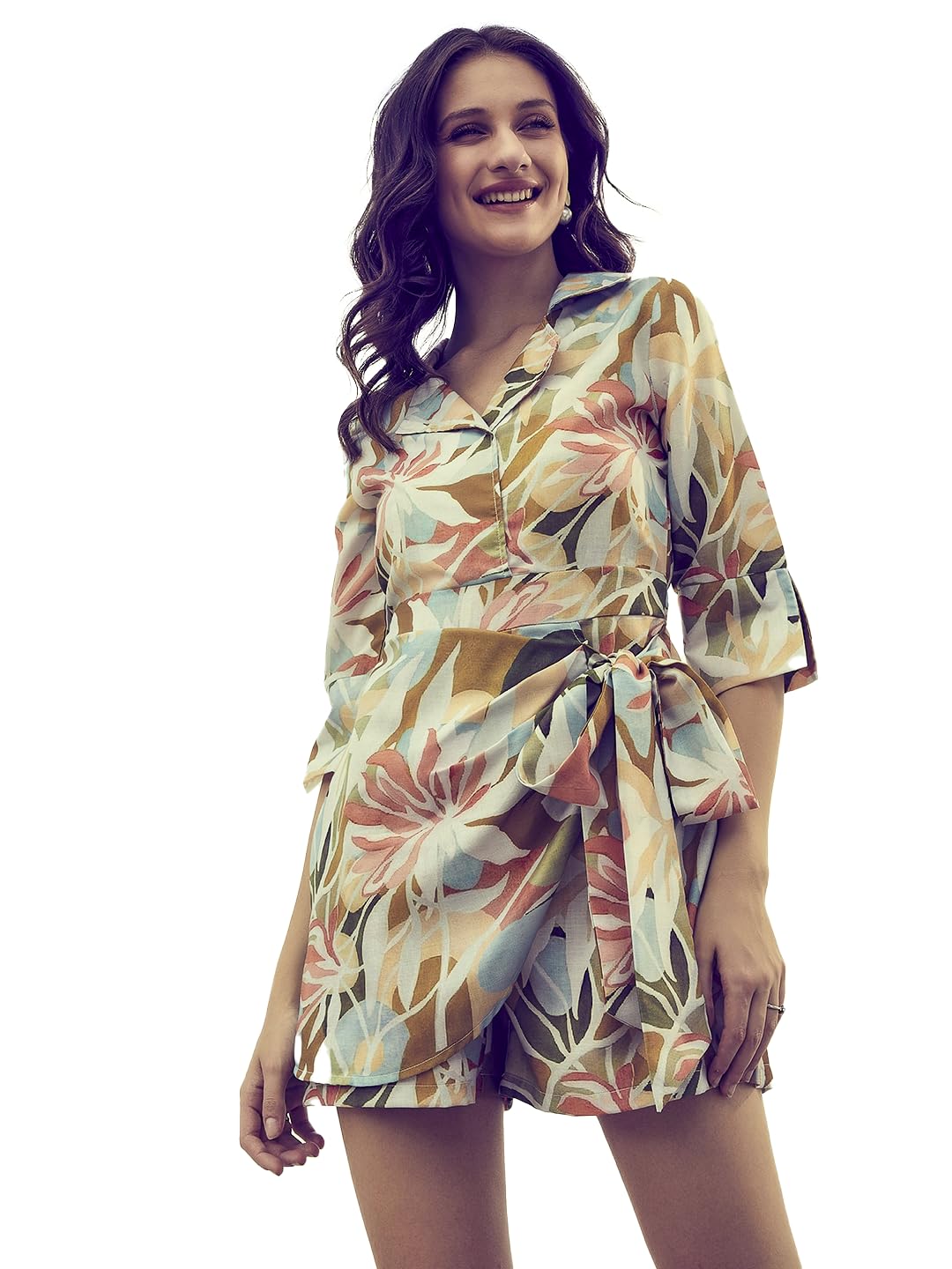 Multi Linen wrap Playsuit-image-28