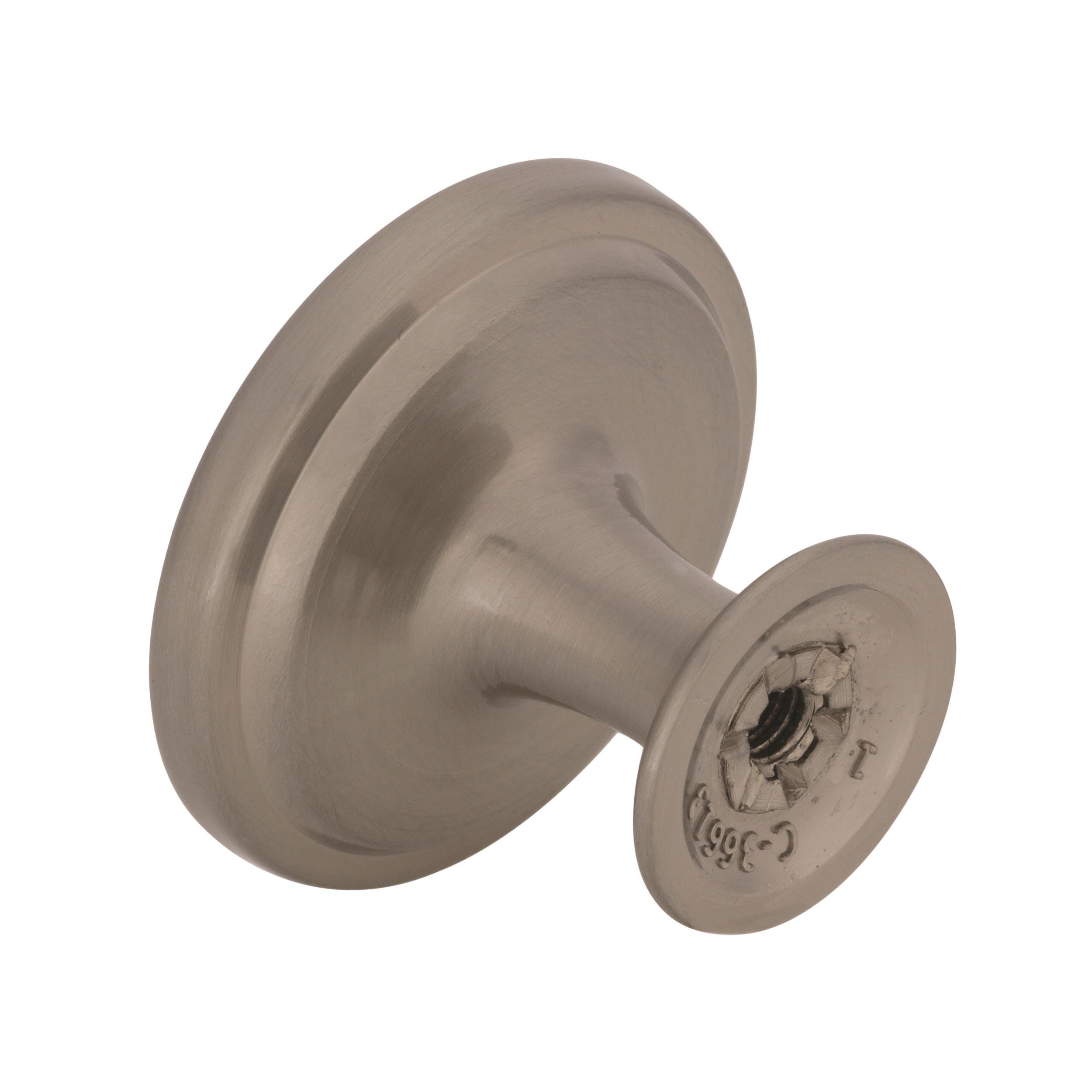 Richelieu Gatineau Collection 1 3/8-inch (35 Mm) Brushed Nickel Traditional Cabinet Mushro...