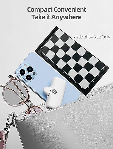 Miniatura 2 de Juego de ajedrez de viaje, tablero plegable portátil magnético, pequeño juego de ajedrez de bolsillo (XS5.9 pulgadas)