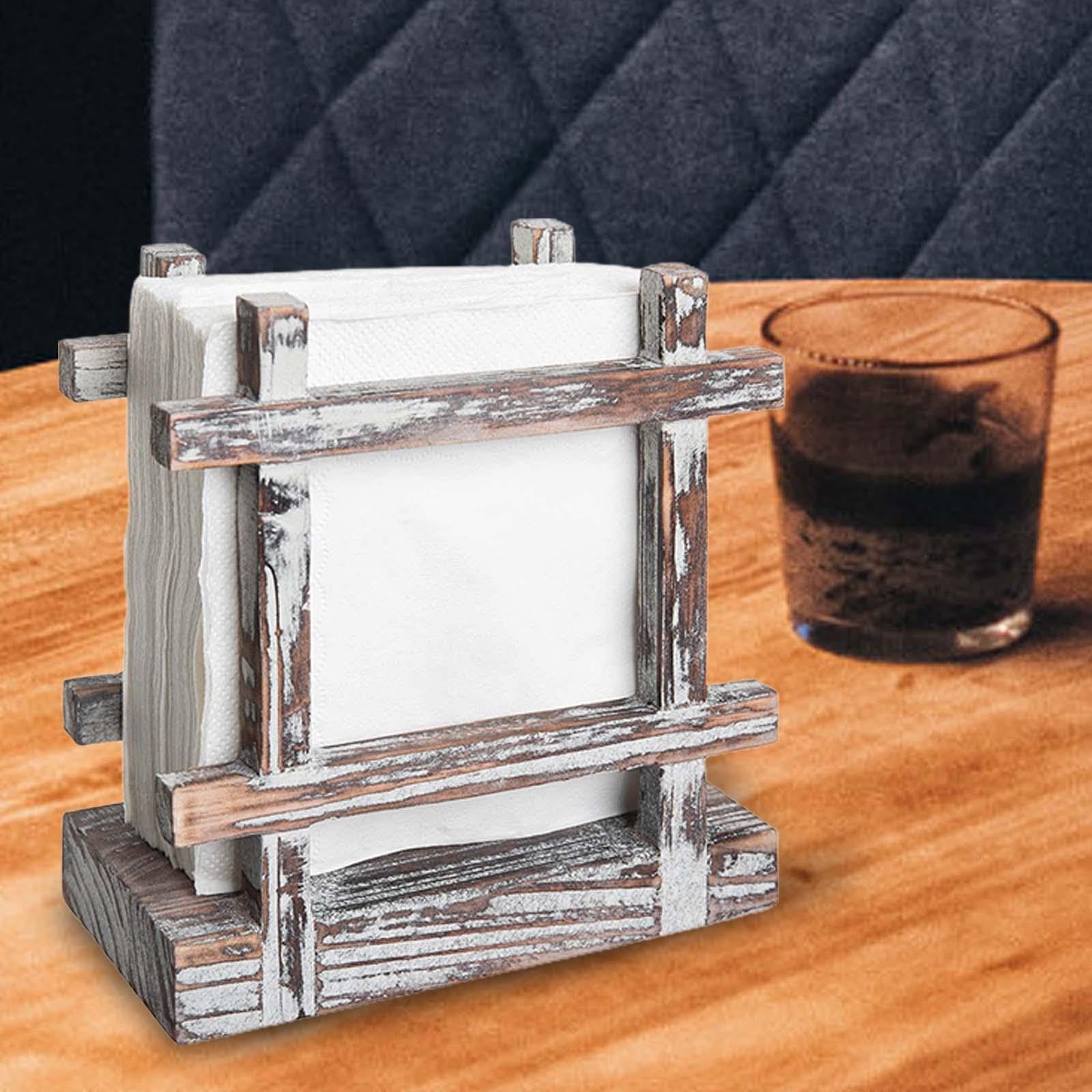 5 Servilleteros de Estilo Rústico, Soporte Vertical para Servilletas, Dispensador de Servilletas de Papel Decorativo para Mesa de Comedor O Encimera D
