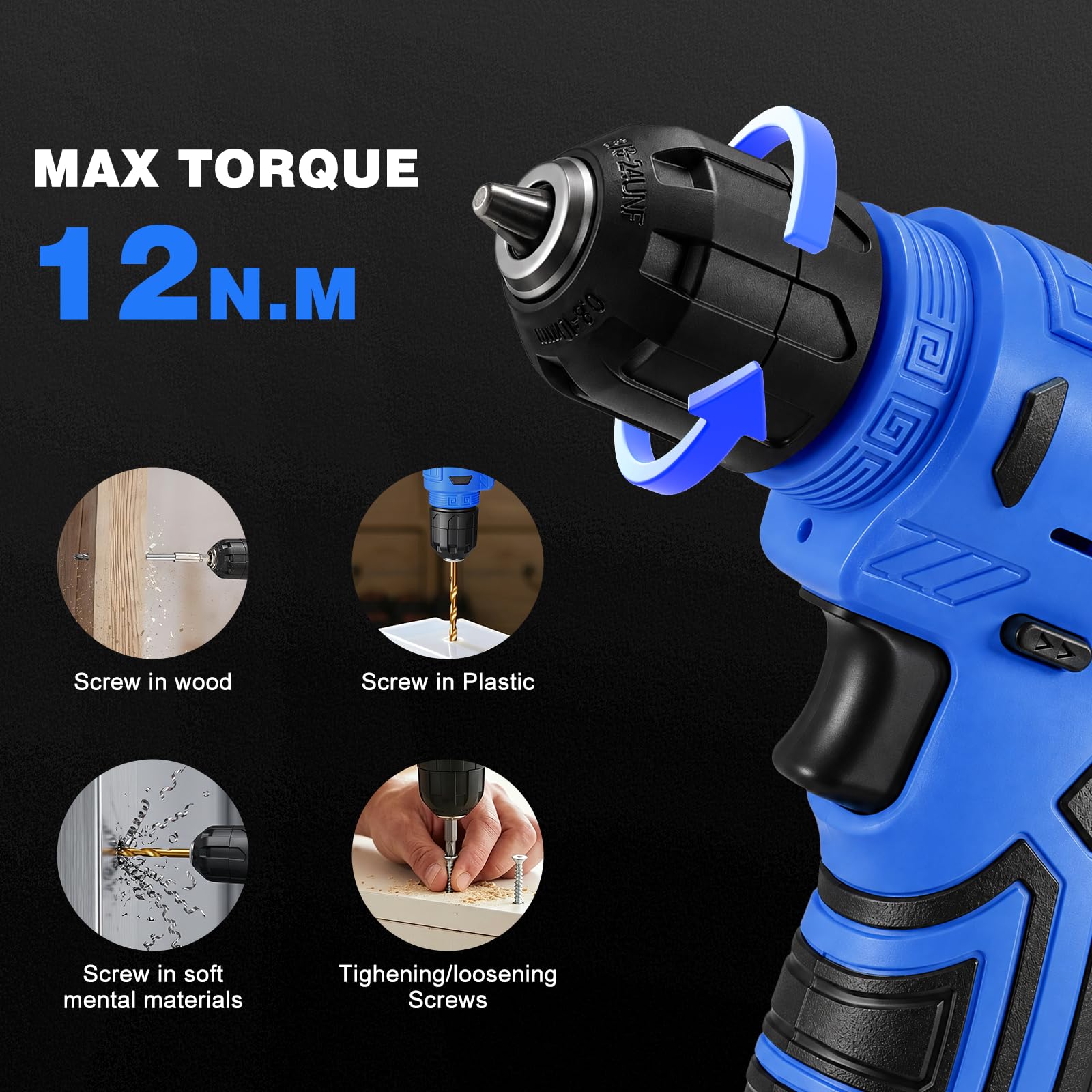 8V Cordless Drill Set - 157 Piece Tool Kit -4 8V Cordless Drill Set - 157 Piece Tool Kit -4
